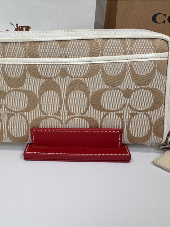 Coach Handbags - Coach Signature Canvas in Khaki with White Trim and hang tag